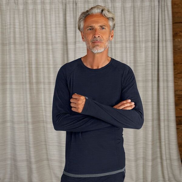Dagsmejan Herren Langarmshirt aus Merino Wolle