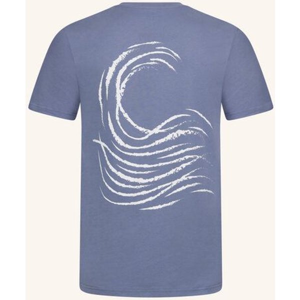 NORDLICHT Statement T-Shirt Talvi Ozeanblau aus 100% Bio-Baumwolle