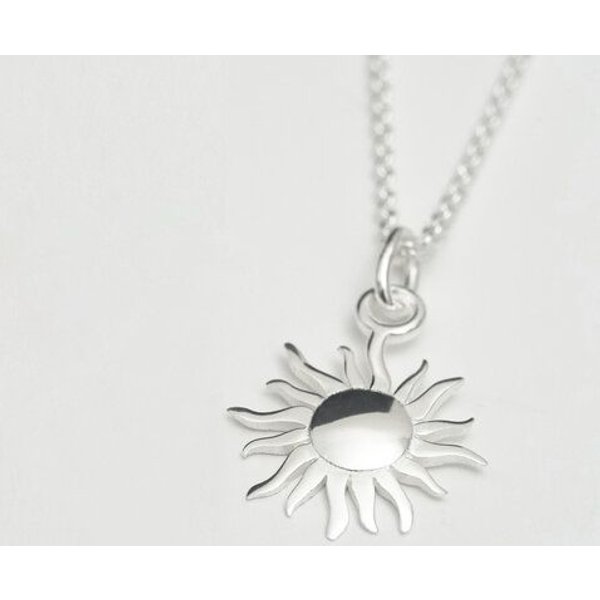 BELLYBIRD Jewellery Halskette - Sonne, Anhänger in Silber/ Silber vergoldet
