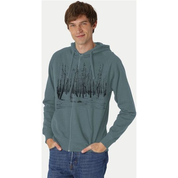 Peaces.bio - handbedruckte Biomode Herren Zip-Hoodie Woodland