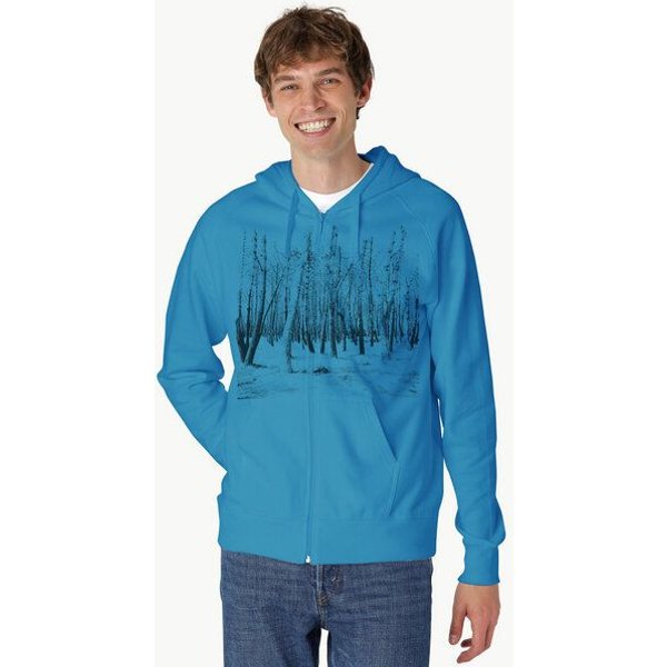 Peaces.bio - handbedruckte Biomode Herren Zip-Hoodie Woodland