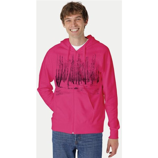 Peaces.bio - handbedruckte Biomode Herren Zip-Hoodie Woodland