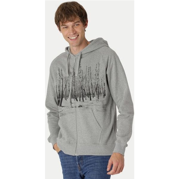 Peaces.bio - handbedruckte Biomode Herren Zip-Hoodie Woodland