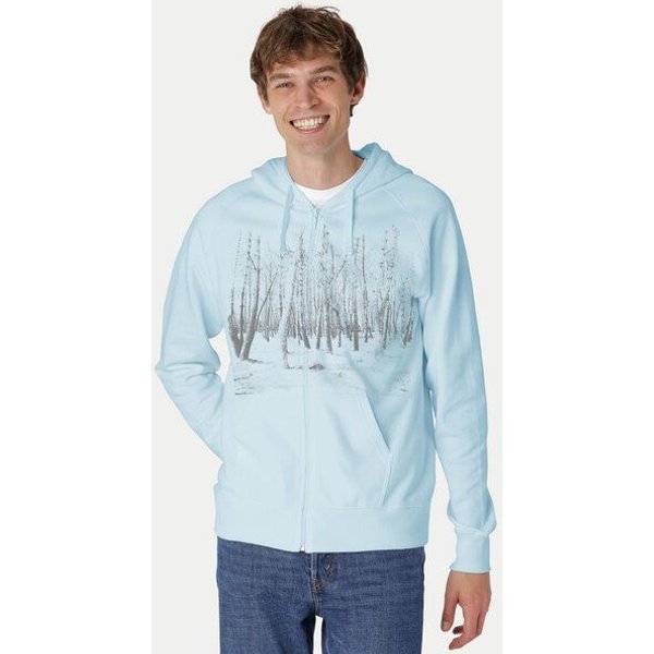 Peaces.bio - handbedruckte Biomode Herren Zip-Hoodie Woodland
