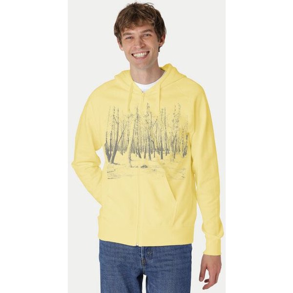 Peaces.bio - handbedruckte Biomode Herren Zip-Hoodie Woodland