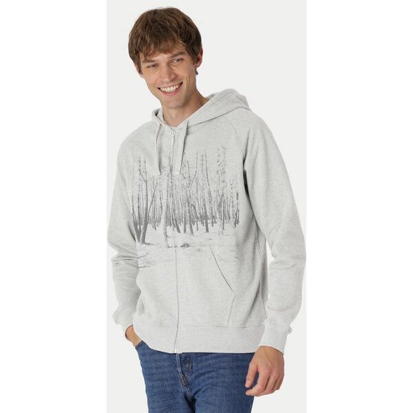 Peaces.bio - handbedruckte Biomode Herren Zip-Hoodie Woodland