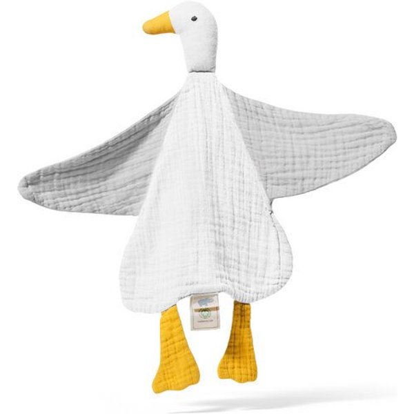 Mababu Schmusetuch Ente - 100% GOTS Bio-Baumwolle - Geschenke zur Geburt - Schnuffeltuch
