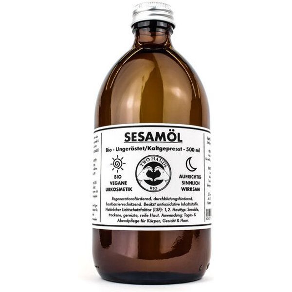 Two Hands BIO Sesamöl - Bio - Vegan - Kaltgepresst - 500 ml