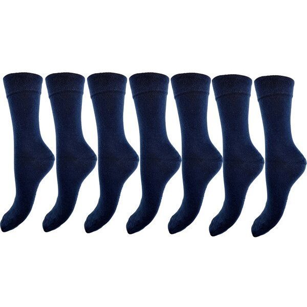 Bruno Barella GOTS zertifizierte Biobaumwolle Socken navy "in 7er Pack"