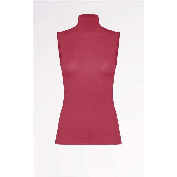 CASAGiN Ärmelloser Rollkragenpullover aus TENCEL und Kaschmir