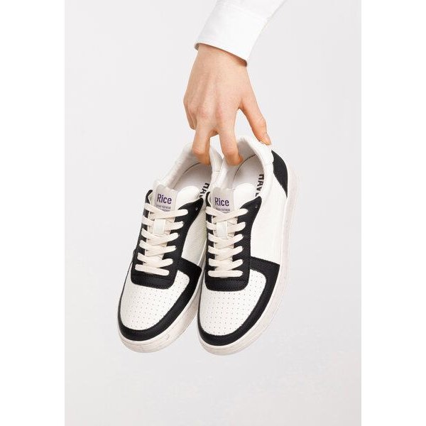 RICE Sneaker Vegan Unisex - OPEN21 Black Ecru