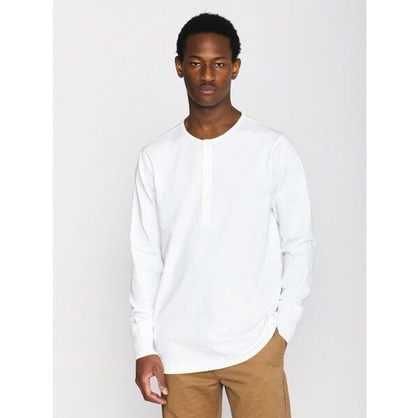 KnowledgeCotton Apparel Sweatshirt - BO long sleeve henley - aus Bio-Baumwolle