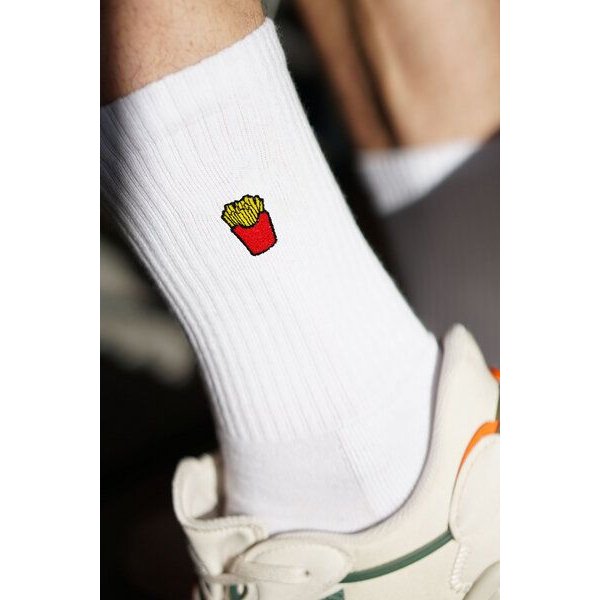 SNACKZ Pommes | Bestickte Bio Baumwoll Socken
