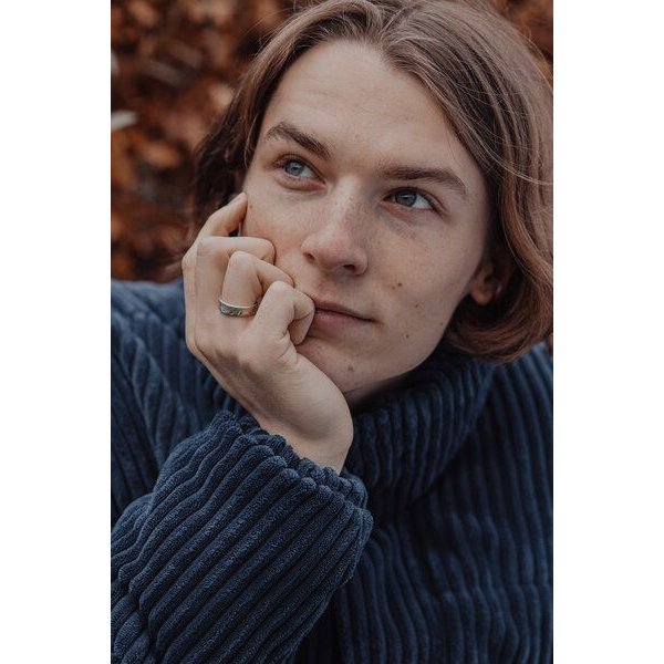 Nella & Sina Gehämmerter Ring Leonardo in Silber und Gold