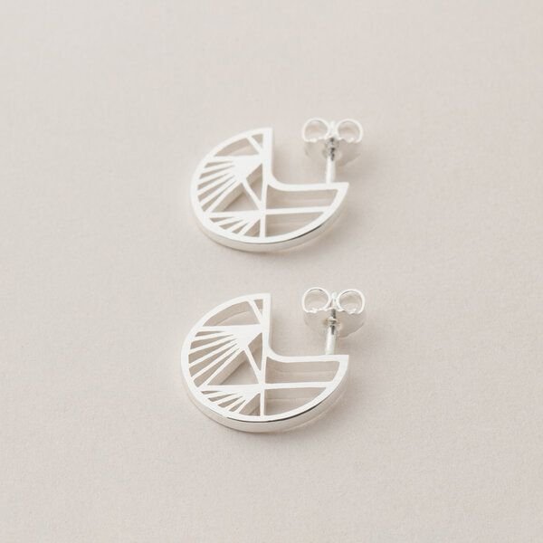 ChristinaPauls Slow jewellery Creole Aino, klein in Silber und Gold