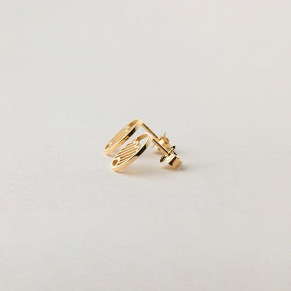 ChristinaPauls Slow jewellery Ohrstecker Kamo, Mini in Silber und Gold