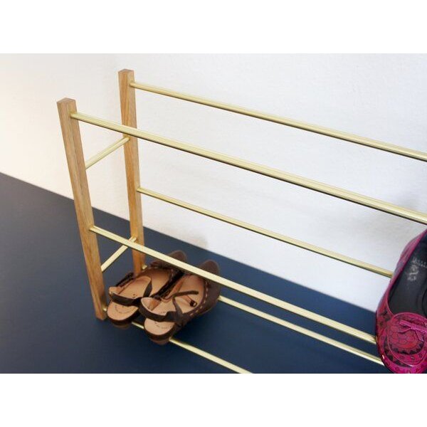 Calvill Brass & Oak Schuhregal - 10-12 Schuhpaare