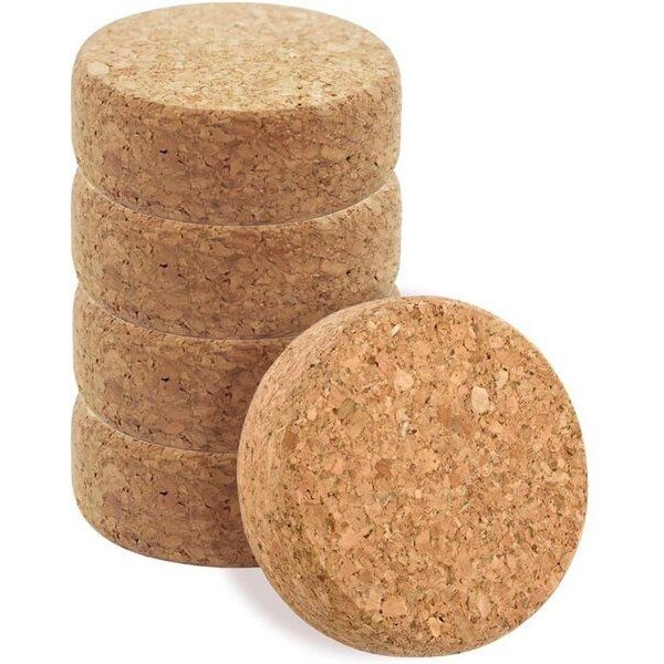 Kork-Deko 5er-Pack Korkzylinder: Geometrische Formen aus Presskork | Ideal für Hobby, Basteln und Modellbau | Maße 6x4 cm