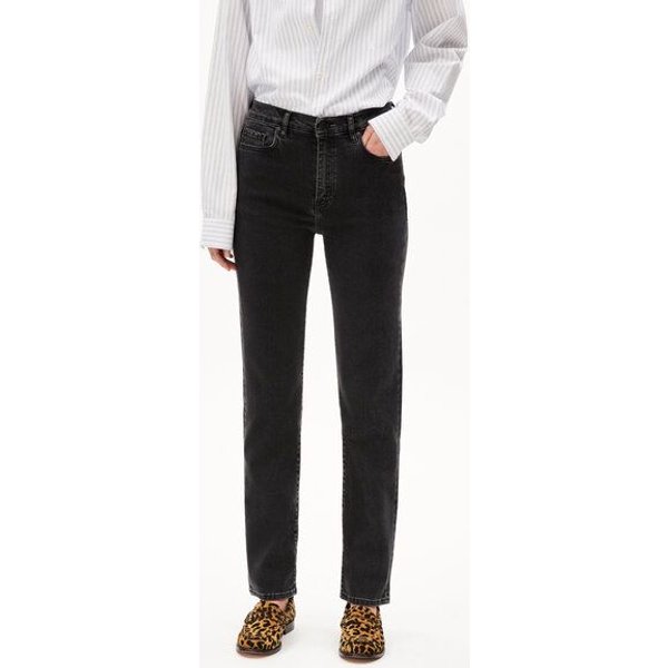 ARMEDANGELS CARENAA Damen Straight Jeans recycelter Baumwoll Mix Comfort Stretch