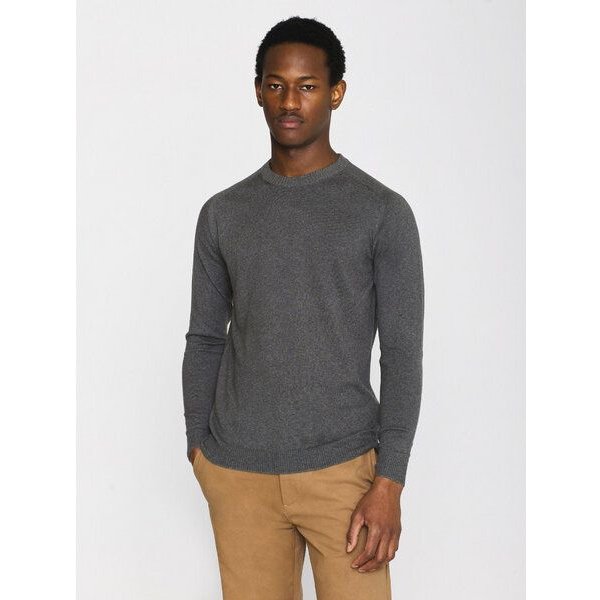 KnowledgeCotton Apparel Regular merino knit crew neck - aus Merino-Wolle
