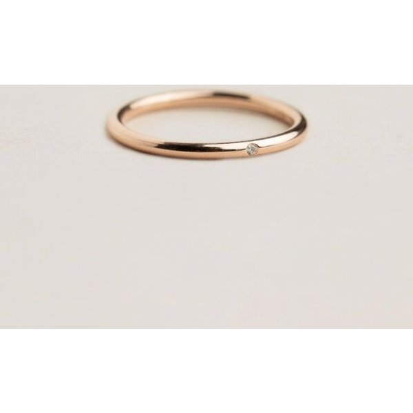 ChristinaPauls Slow jewellery Zarter Diamantring in Rosegold