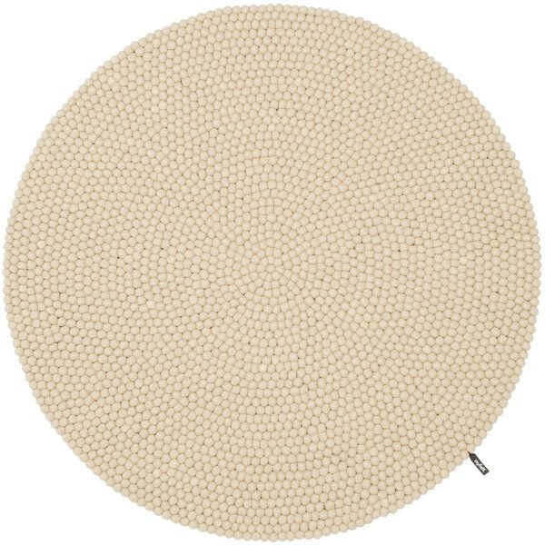 myfelt Filzkugelteppich rund, 100% Schurwolle