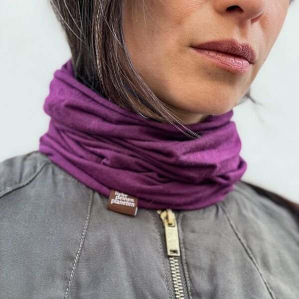 Liebe Deinen Planeten Multi Loop aus modal Jersey Naturfaser in 3 Größen | Damen & Herren | Multifunktions Schlauchschal | lokal handgefertigt in Tirol
