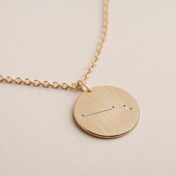 ChristinaPauls Slow jewellery Sternzeichen Anhänger Widder in Silber, Gold, Rosegold und Schwarz