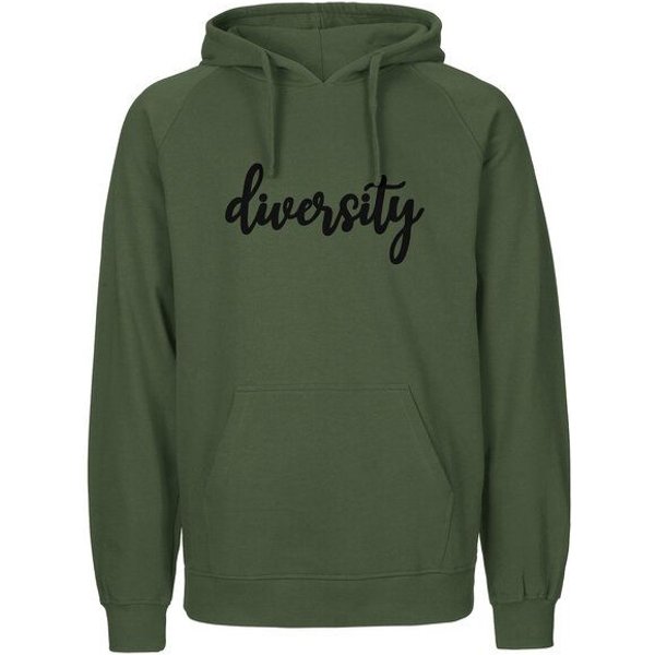 HANDGEDRUCKT "diversity" Männer Hoody Neutral