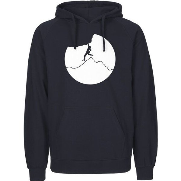 HANDGEDRUCKT "Klettern" Männer Hoody Neutral