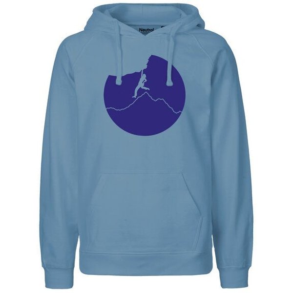 HANDGEDRUCKT "Klettern" Männer Hoody Neutral