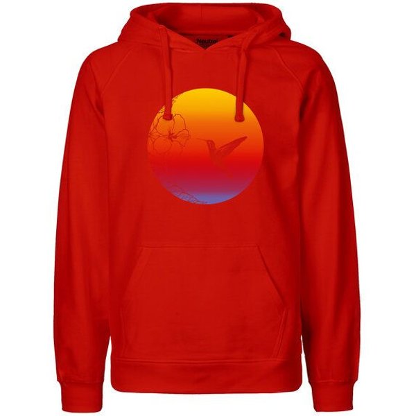HANDGEDRUCKT "Kolibri" Männer Hoody Neutral