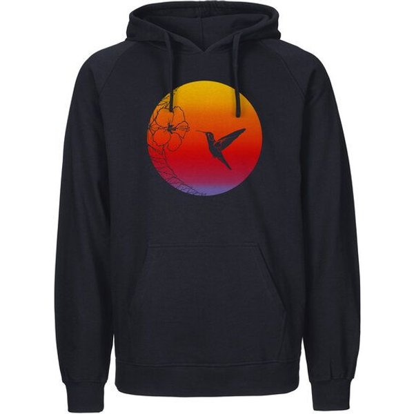 HANDGEDRUCKT "Kolibri" Männer Hoody Neutral