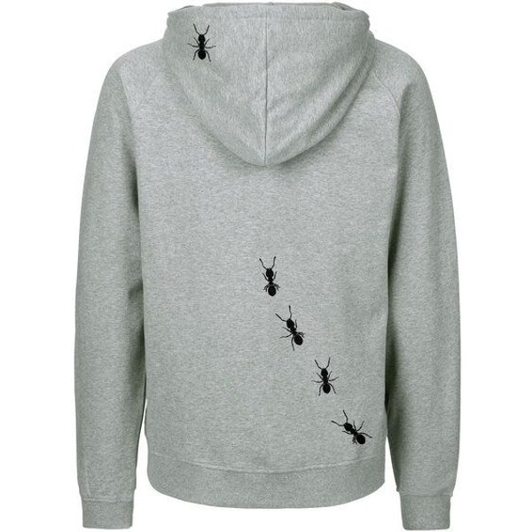 HANDGEDRUCKT "Ameisen" Männer Zip Hoody Neutral