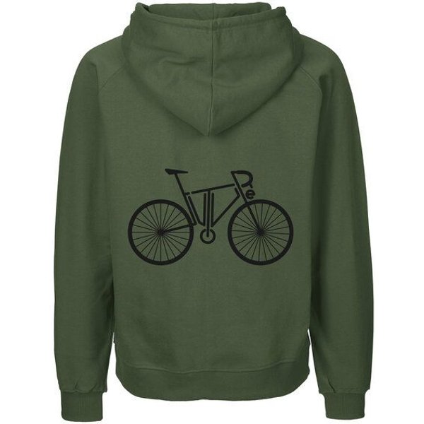 HANDGEDRUCKT "FutureBike" Männer Zip Hoody Neutral