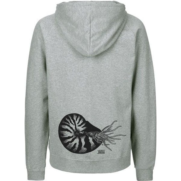 HANDGEDRUCKT "Nautilus" Männer Zip Hoody Neutral