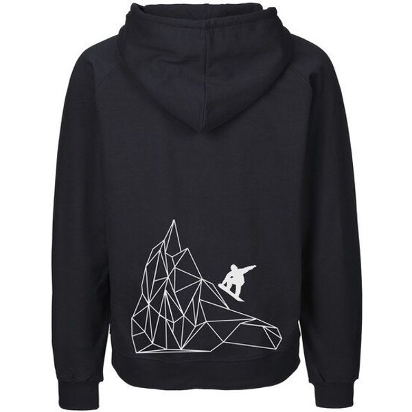 HANDGEDRUCKT "Origamipiste" Männer Zip Hoody Neutral