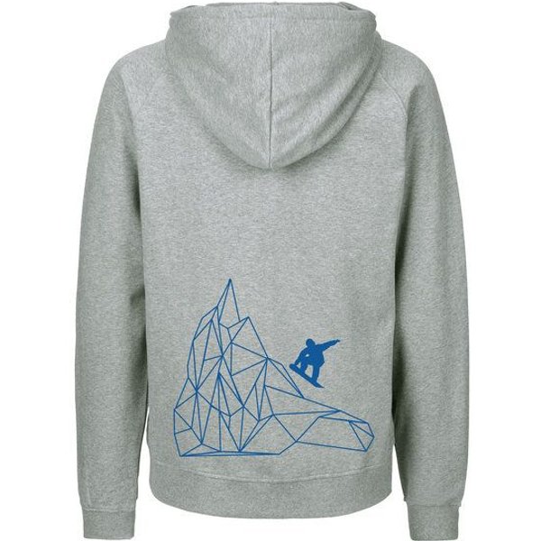 HANDGEDRUCKT "Origamipiste" Männer Zip Hoody Neutral