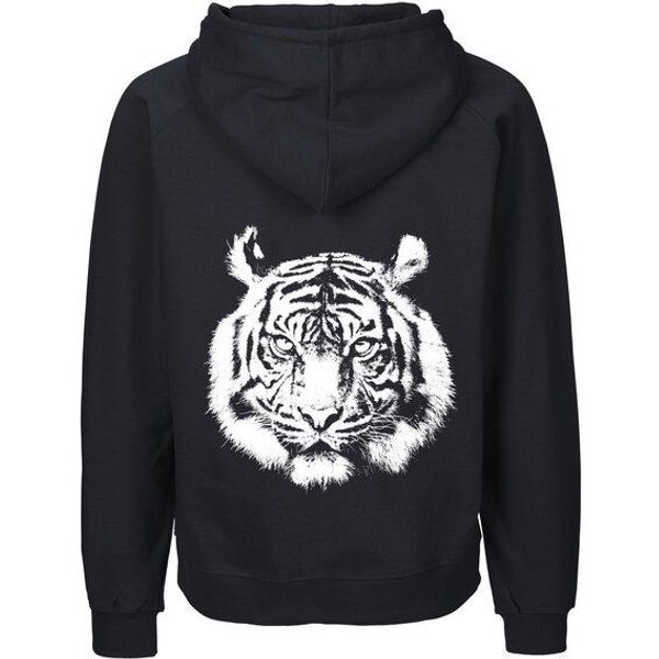 HANDGEDRUCKT "Tiger" Männer Zip Hoody Neutral