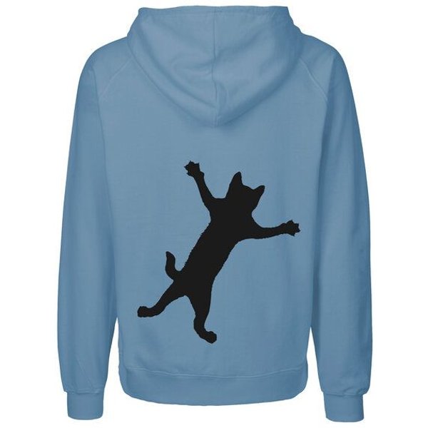 HANDGEDRUCKT "Klammerkatze" Männer Zip Hoody Neutral