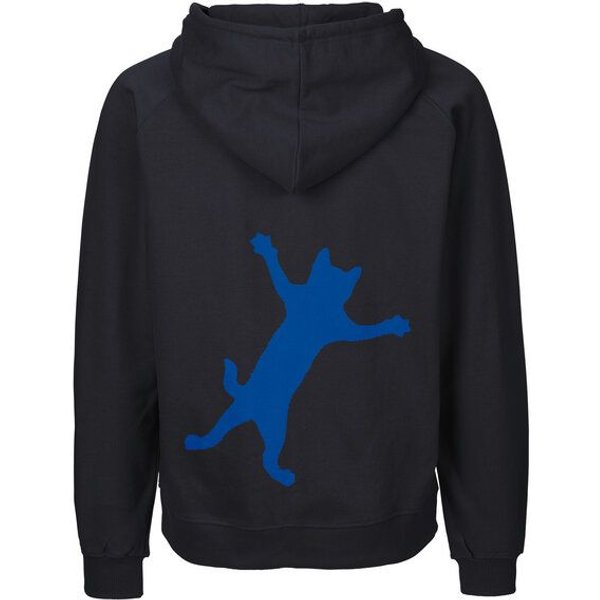 HANDGEDRUCKT "Klammerkatze" Männer Zip Hoody Neutral