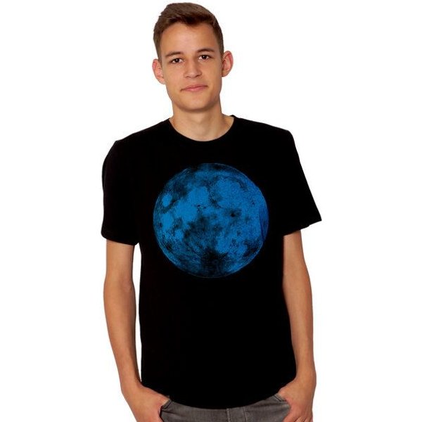 HANDGEDRUCKT RESTPOSTEN "Supermond" Männer T-Shirt Earth Positive