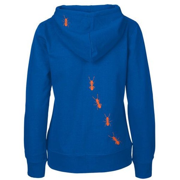 HANDGEDRUCKT "Ameisen" Frauen Zip Hoody Neutral