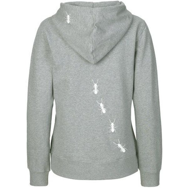 HANDGEDRUCKT "Ameisen" Frauen Zip Hoody Neutral