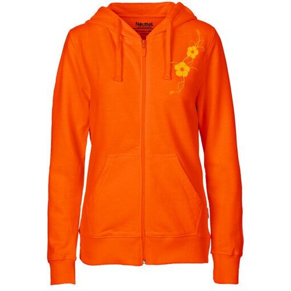 HANDGEDRUCKT "Hibisken" Frauen Zip Hoody Neutral