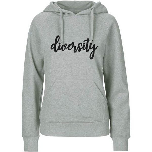 HANDGEDRUCKT "diversity" Frauen Hoody Neutral