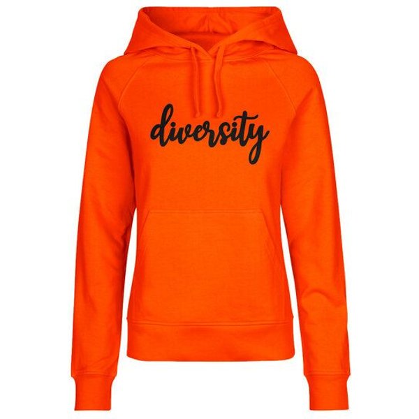 HANDGEDRUCKT "diversity" Frauen Hoody Neutral