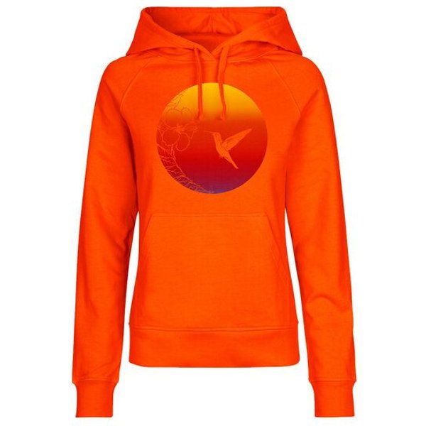 HANDGEDRUCKT "Kolibri" Frauen Hoody Neutral