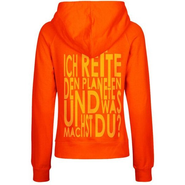 HANDGEDRUCKT "Weltretten" Frauen Hoody Neutral