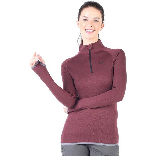 Woolona Langarmshirt - LORICA - 100% Merinowolle (Zip)